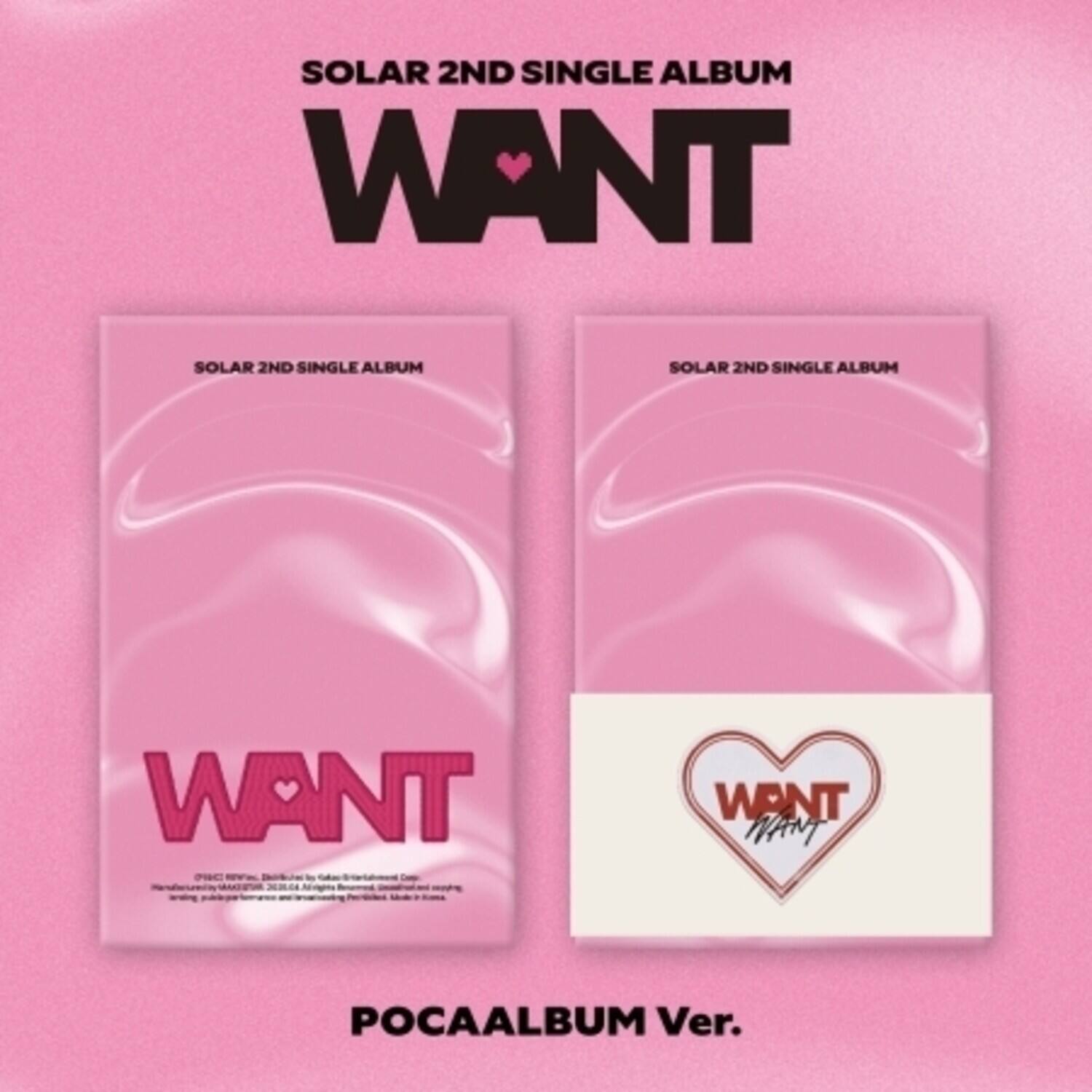 SOLAR 2ND SINGLE ALBUM  
WANT  

SOLAR 2ND SINGLE ALBUM  
WANT  

POCAALBUM Ver.
