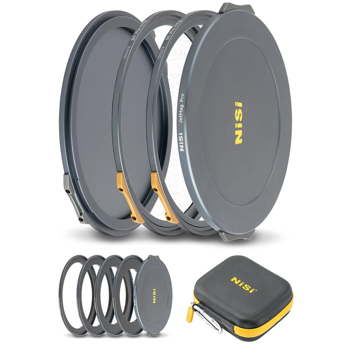 NiSi - JetMag Pro 82MAG Black Mist 1/4 & 1/8 Magnetic Filter Kit with 4x Adapter Rings