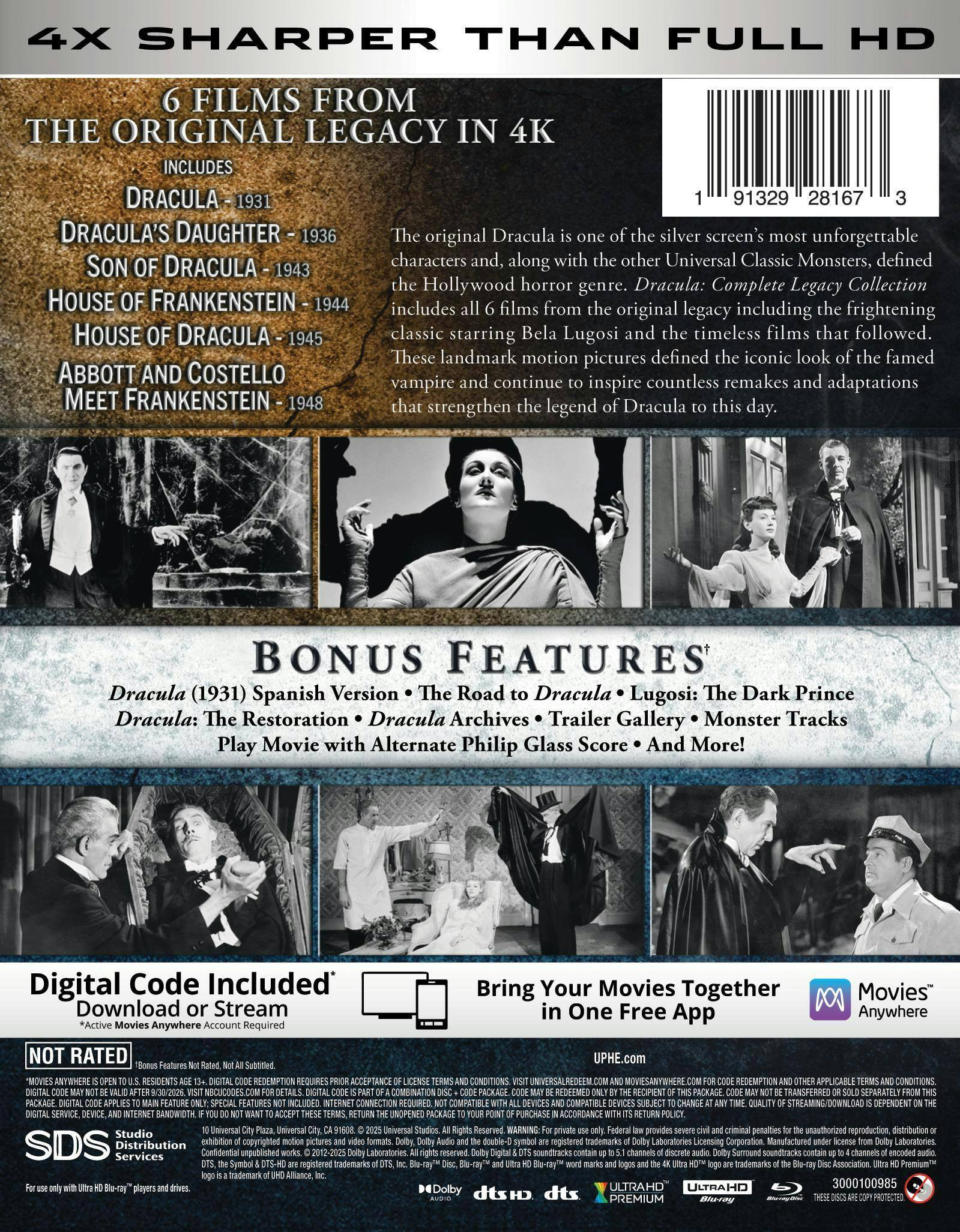 Back. Dracula: Complete Legacy Collection   - 4K Blu-Ray.