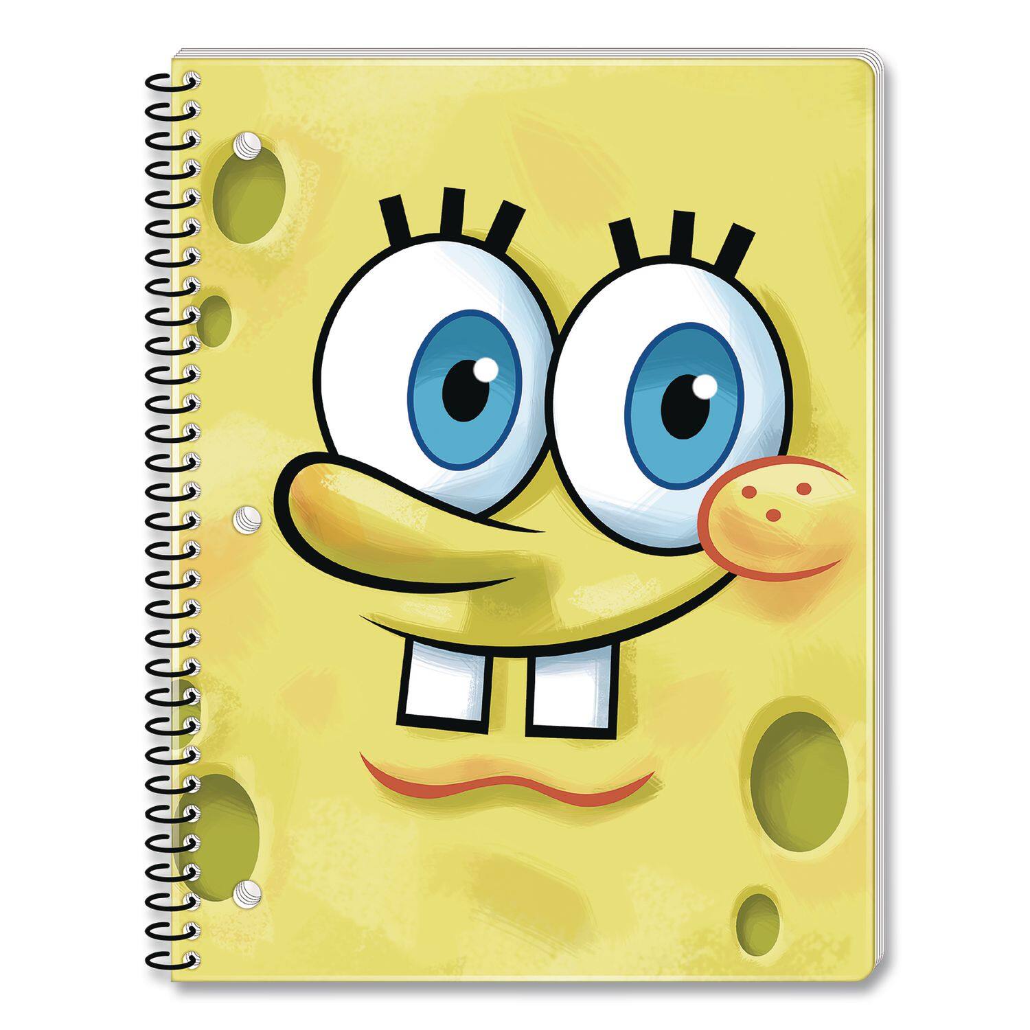 Left. Innovative Designs - Licensed Spiral Notebook Spongebob 1 Subject Wide/Legal Rule Multicolor Cover 10.5 x 8 Sheets.