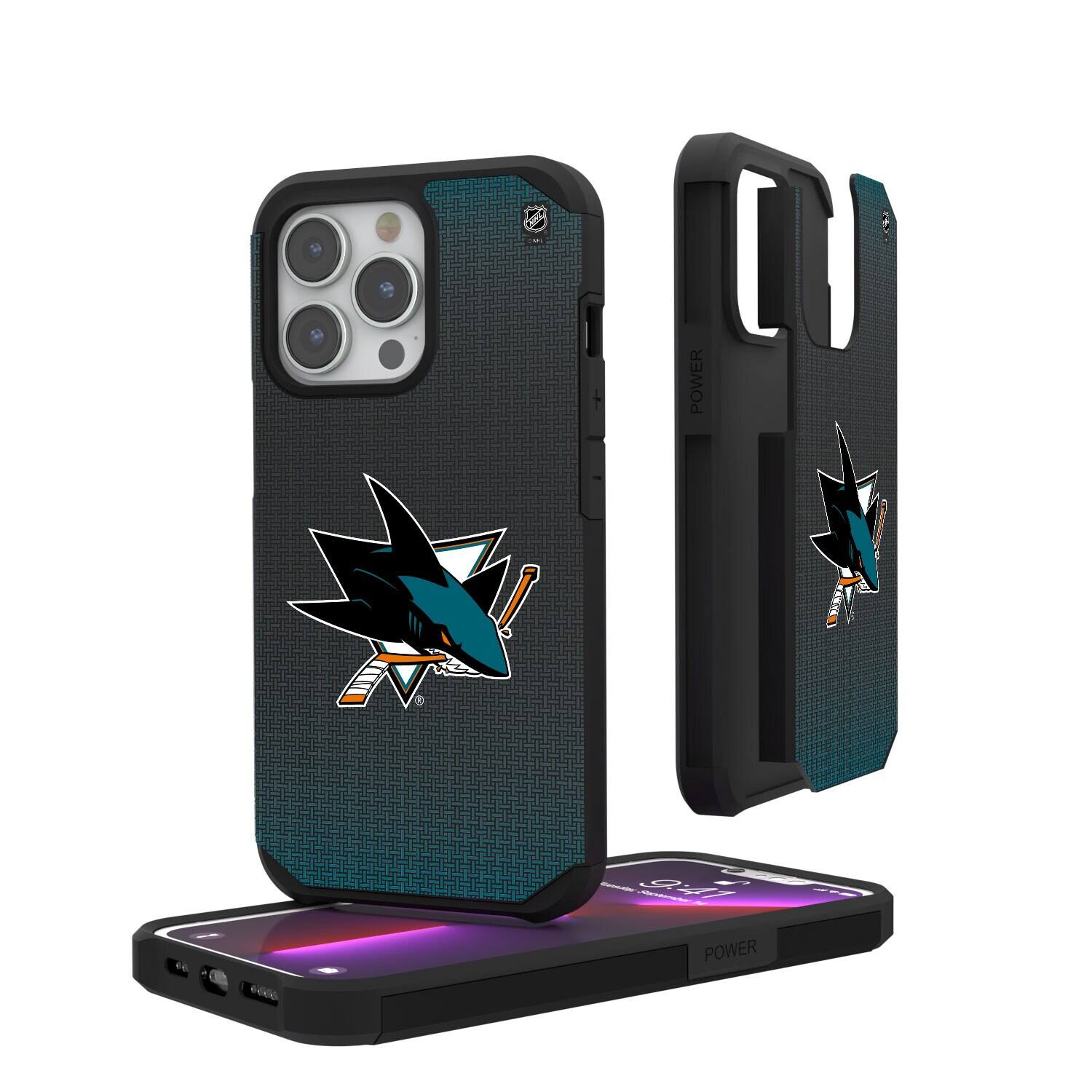 Keyscaper - NHL - San Jose Sharks Linen Logo iPhone Rugged Case - 15 Pro - Black price history on PriceWatchPro