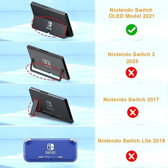 619 SWITCH

Nintendo Switch OLED Model 2021
EB2 
Nintendo Switch 2 2025 X
SWITCH
Nintendo Switch 2017 X
Nintendo Switch Lite 2019
NINTENDO SWITCH
X