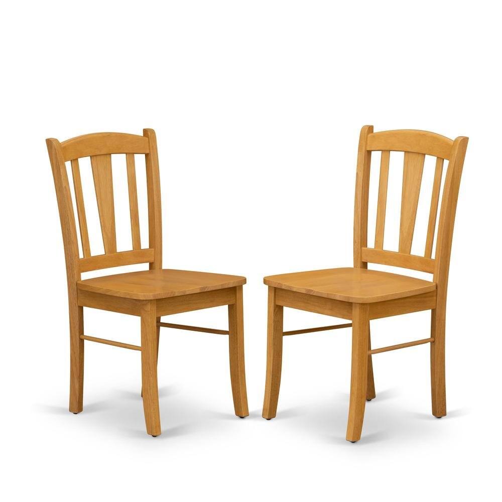 Angle. FurniFact - Elegant Wooden Dining Chairs – Classic Kitchen Chairs - Oak.