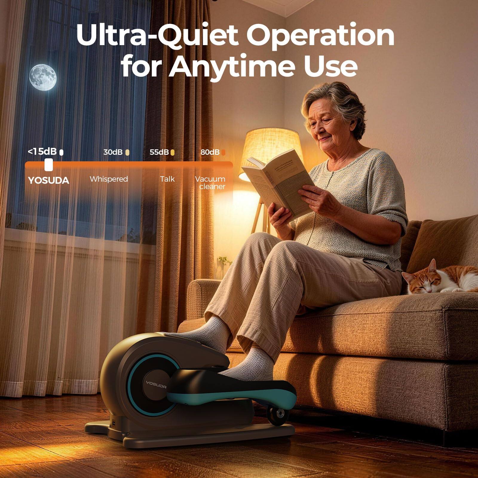 Ultra-Quiet Operation for Anytime Use

<15dB
30dB
55dB
80dB

YOSUDA Whispered
Talk
Vacuum cleaner

YOSUDA