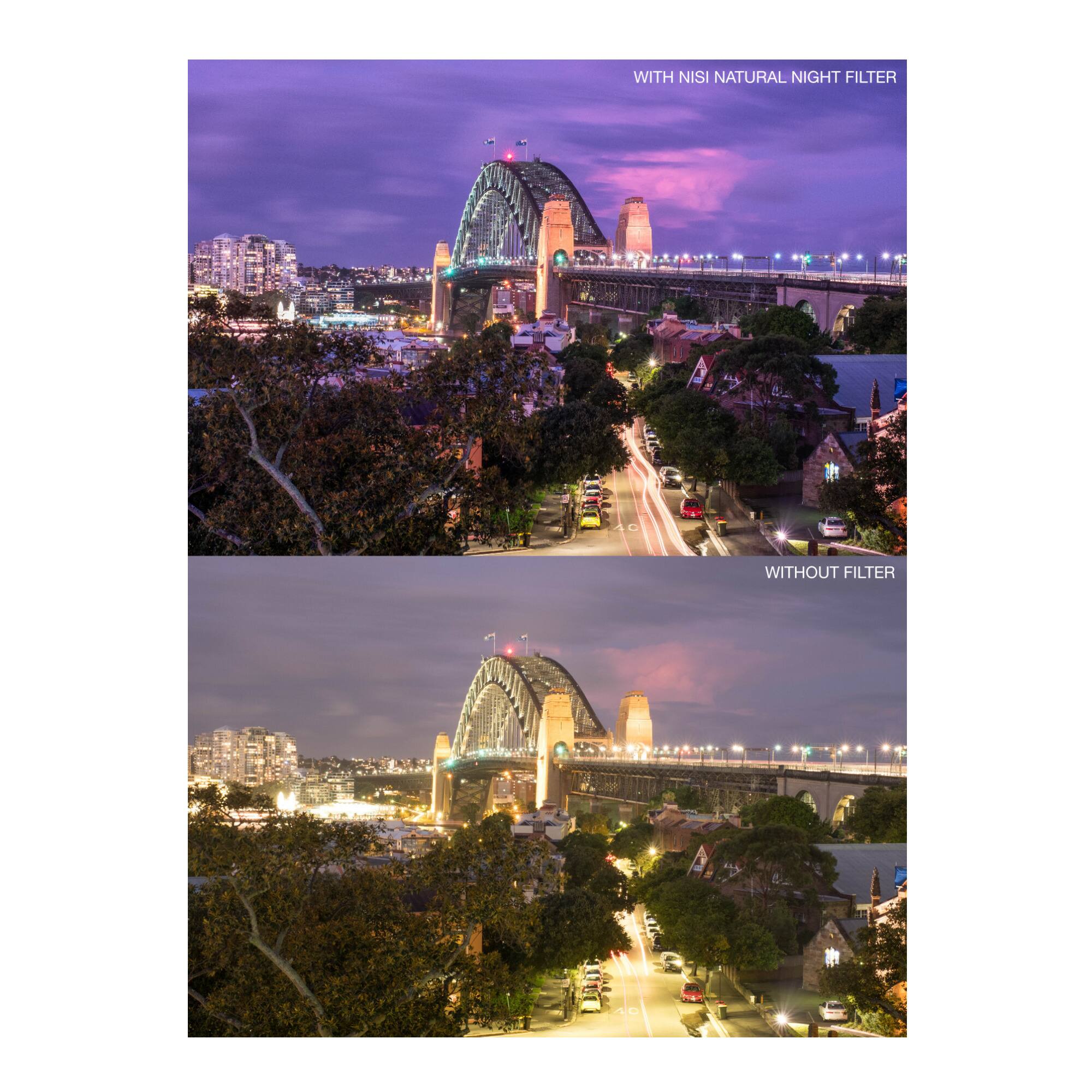 WITH NISI NATURAL NIGHT FILTER

WITHOUT FILTER