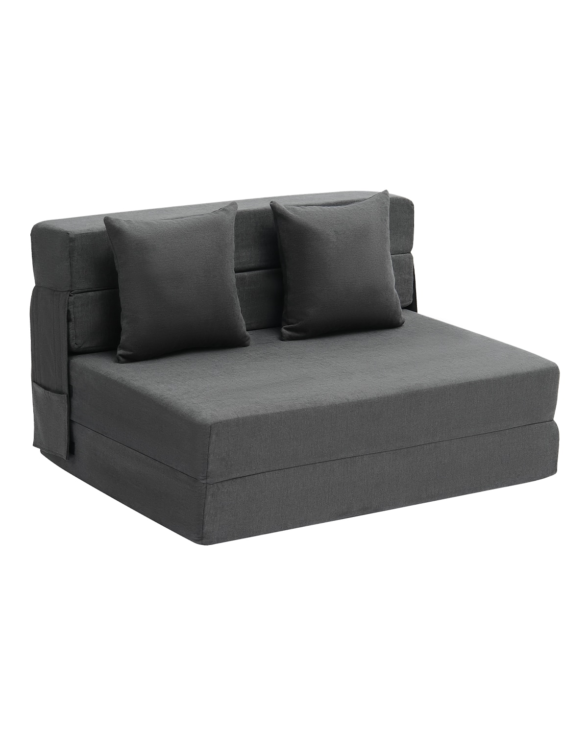 VEVOR - Folding Sofa Bed, 3-in-1 Foldable Couch Bed with 2 Pillows and Washable Cover - Gray