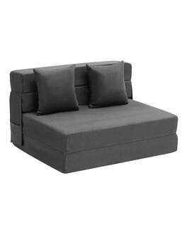 VEVOR - Folding Sofa Bed, 3-in-1 Foldable Couch Bed with 2 Pillows and Washable Cover - Gray