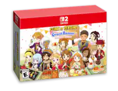 02 B eO Fraat AOIIS GIIE Basr SMISPASMRINIS EVERYONE E ESRB 2 NINTENDO SWITCH. STORY OF SEASONS Grand Bazaar Premium Edition MARVELOUS