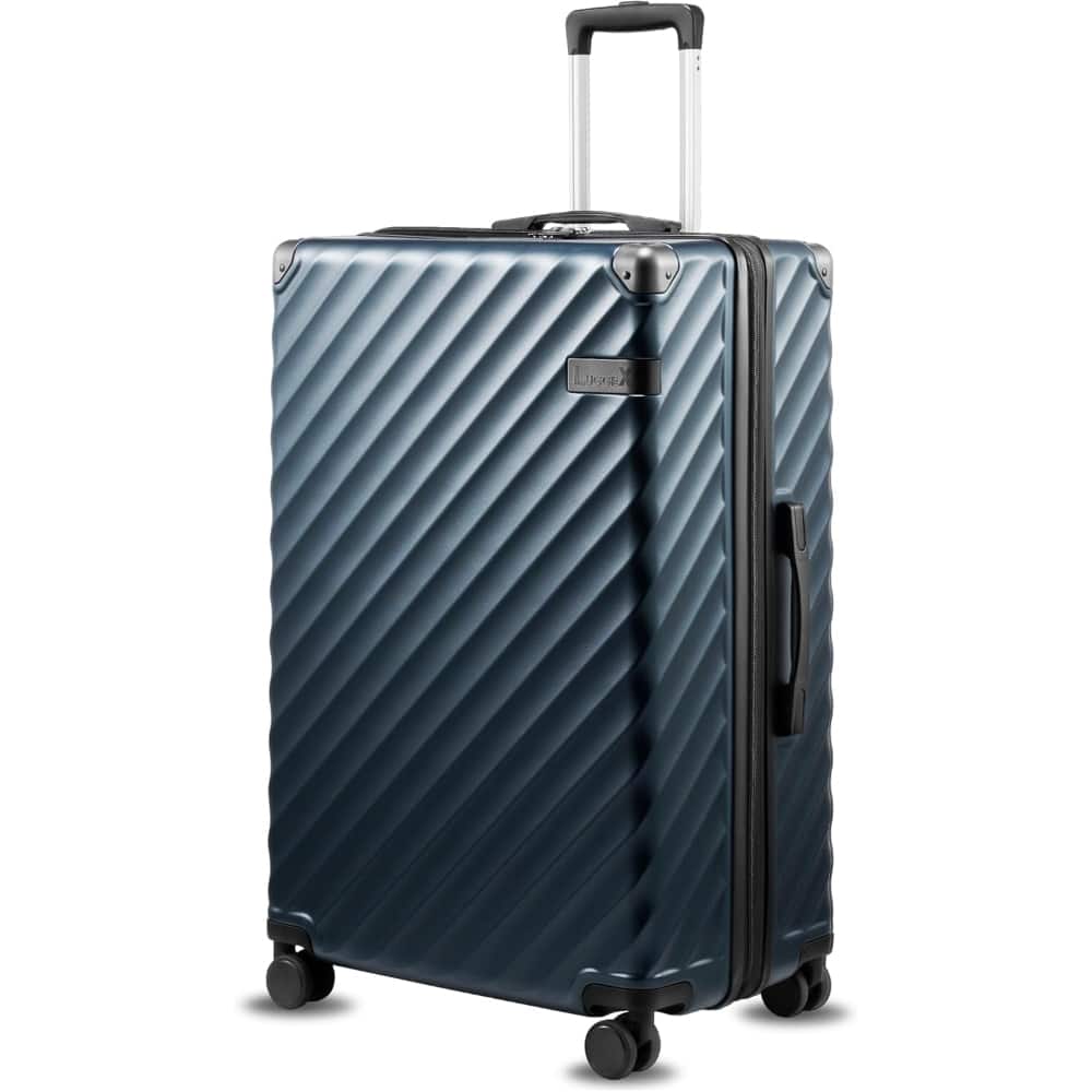 LUGGEX - 28 Inch Luggage with Spinner Wheels Expandable Hardside Large Checked Suitcase - LX-EX - Navy