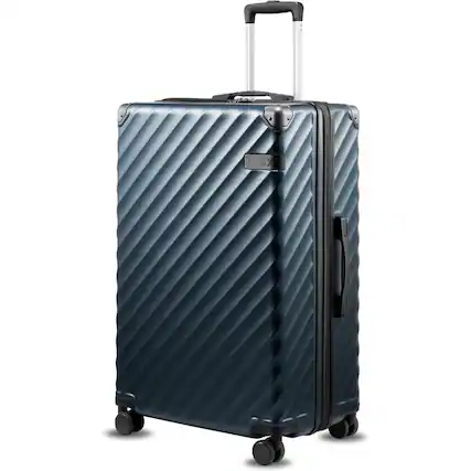 Front. LUGGEX - LUGGEX 28 Inch Luggage with Spinner Wheels Expandable Hardside Large Checked Suitcase - EX-Core - Navy.