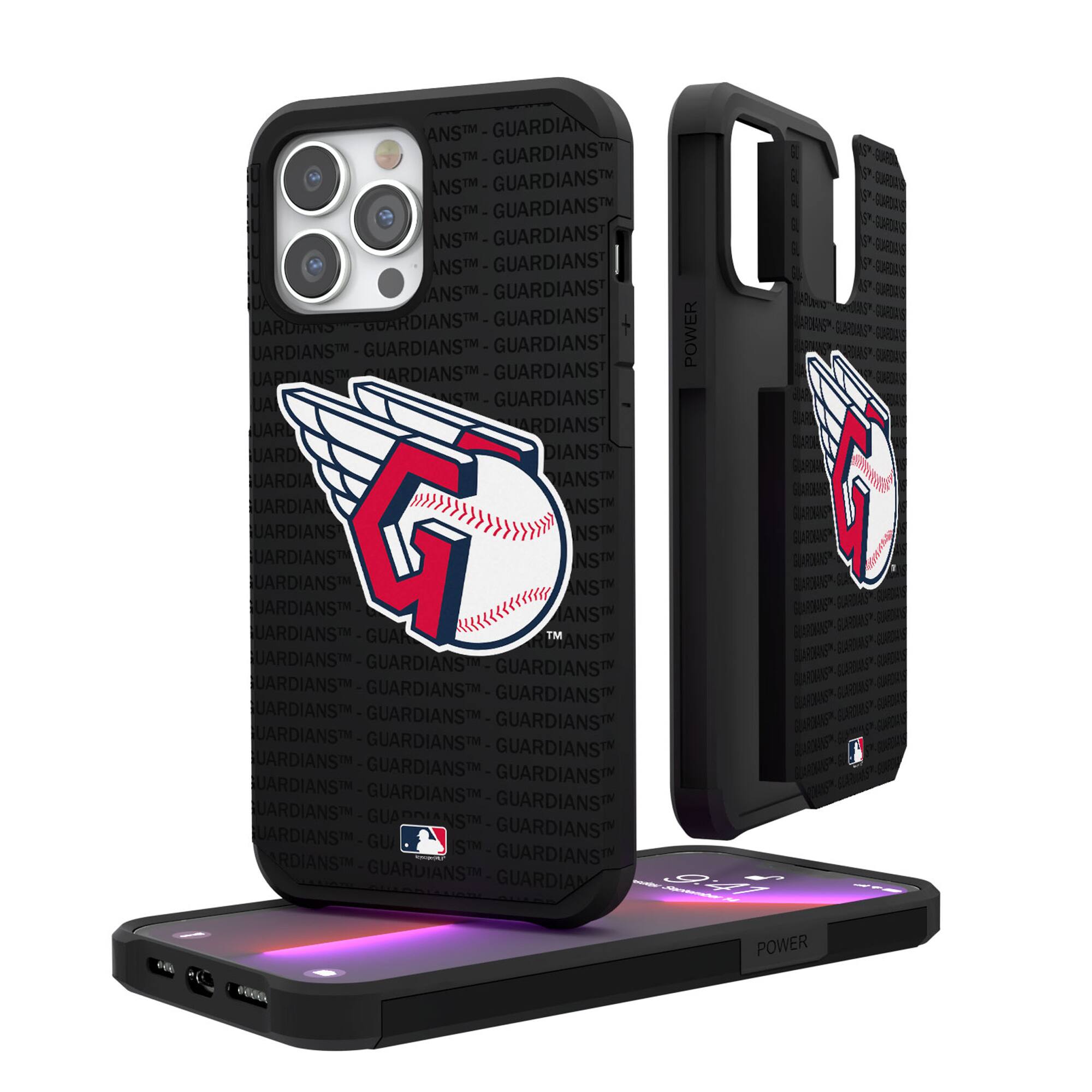 Keyscaper - MLB - Cleveland Guardians iPhone Text Backdrop Rugged Case - 15 Plus - Multicolor price history on PriceWatchPro