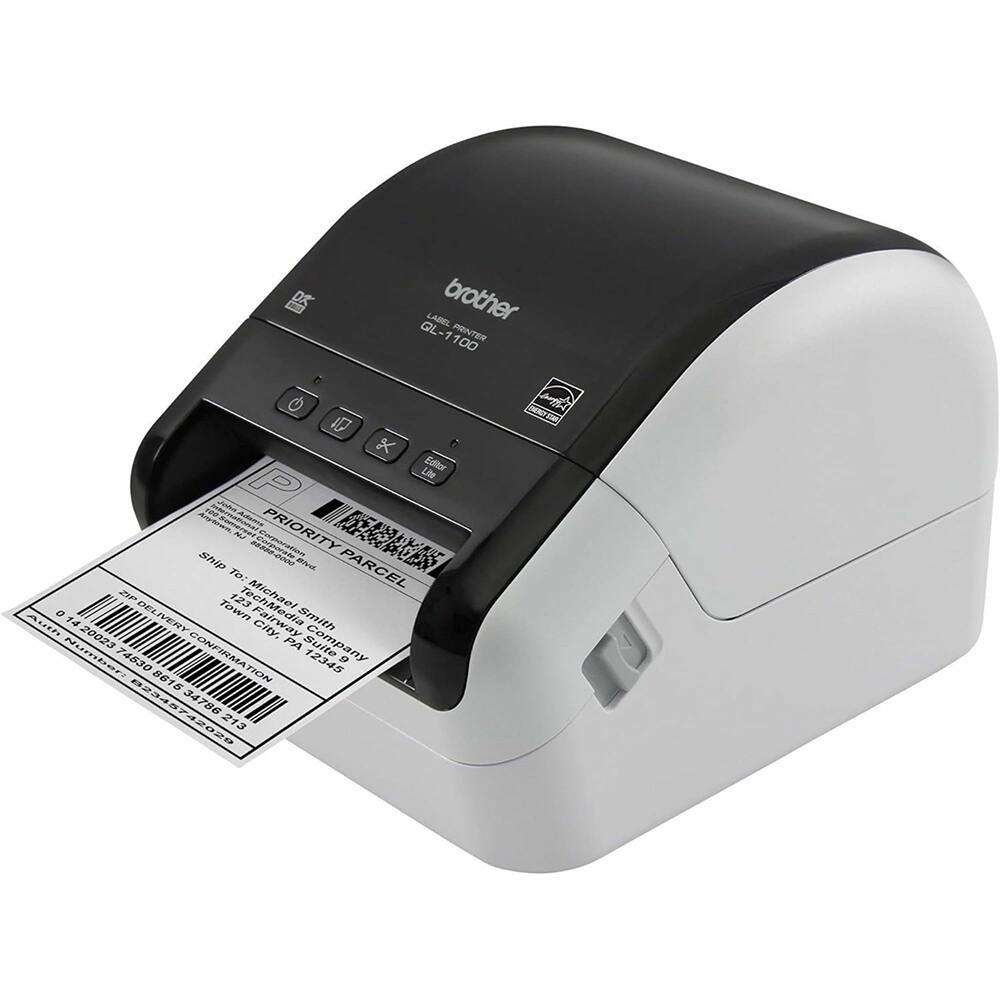 LABEL brother PRINTER QL-1100 6 DARGY STAR Liffeed Y Lite Editor 100 later John Anytown. mational Adams PRIORITY NJ Ship Corporation Blvd. PARCEL To: ZIP 123 Auth o 14 20023 DELIVERY Town TechMedia City, Smith Number: 74530 CONFIRMATION PA 12345 Company 9 8615 B2345742029 34786 213