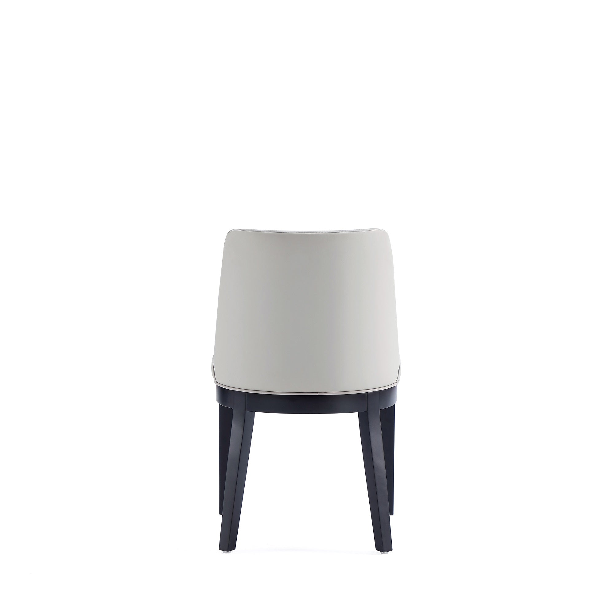 Alt View 3. Manhattan Comfort - Gansevoort Modern Wood Vegan Leather Dining Chair - Set of 4 - Stone Gray.