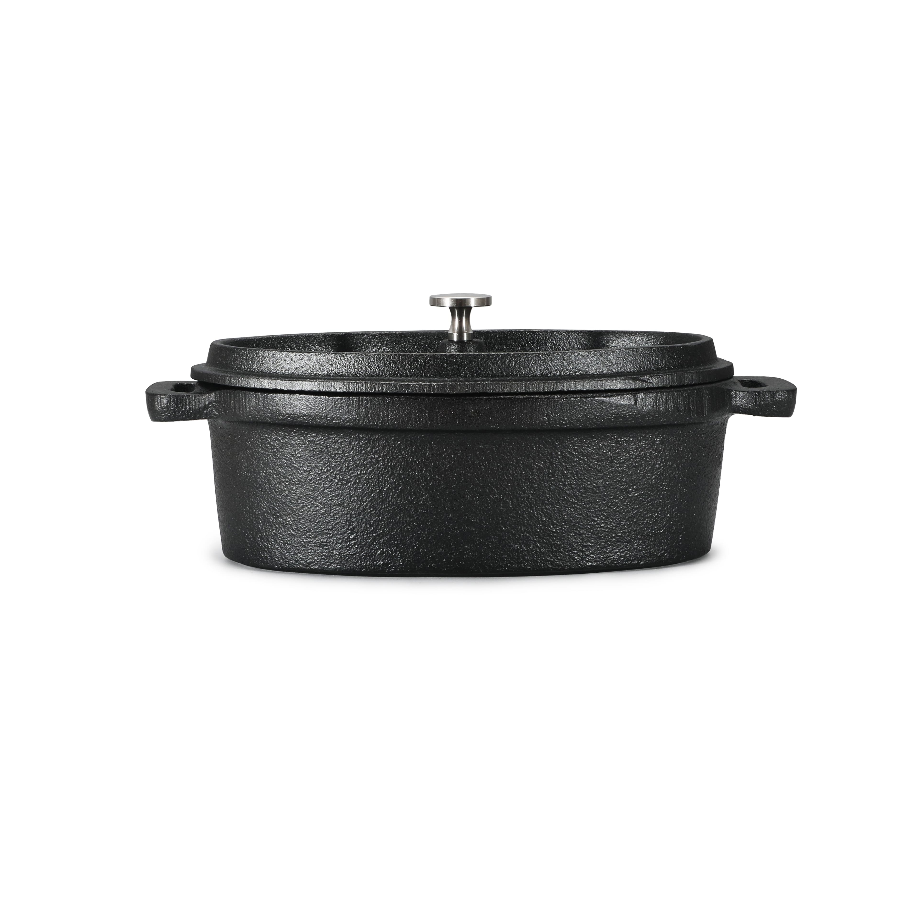 Commercial Chef - 0.63 Qt Mini Casserole with Lid - Black