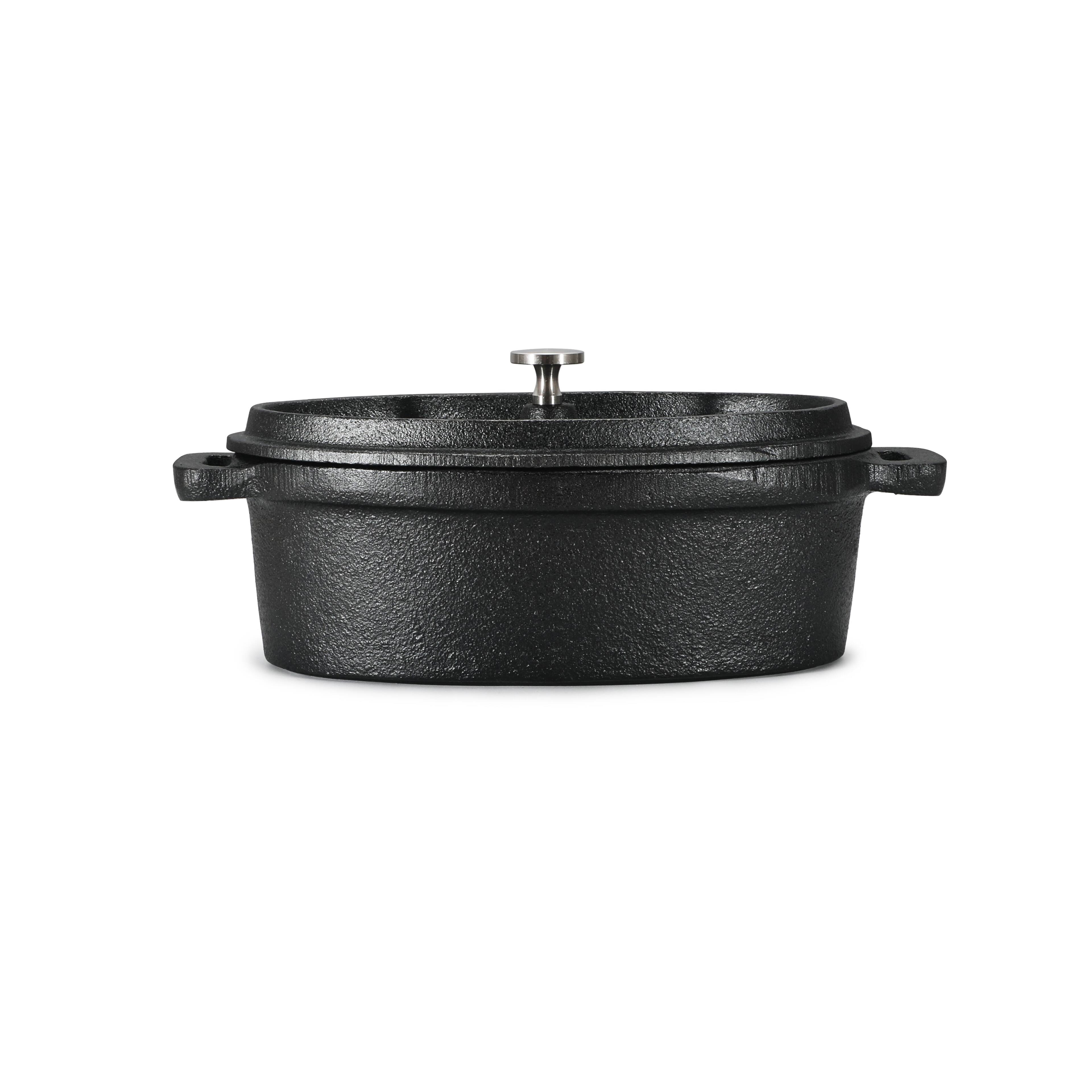 Commercial Chef - 0.63 Qt Mini Casserole with Lid - Black