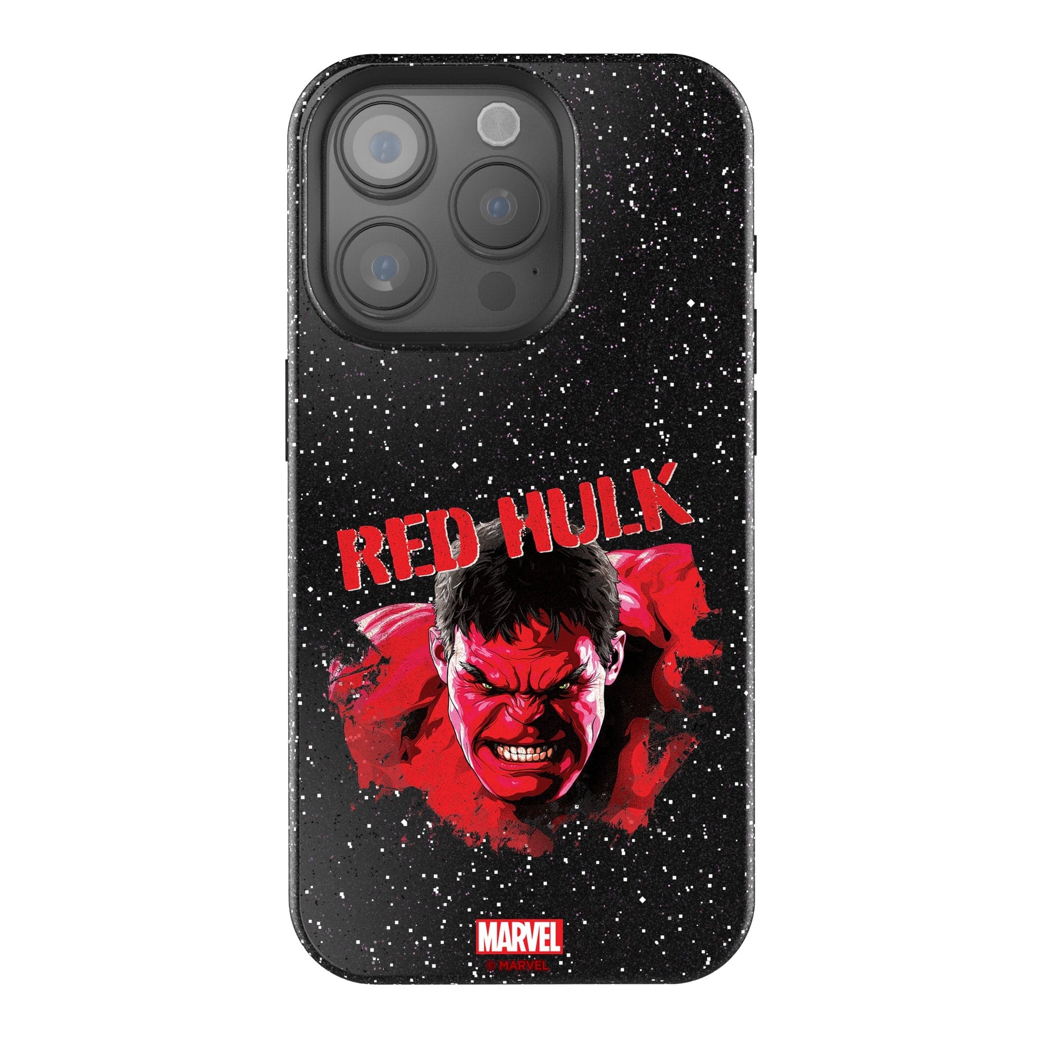 Photos - Case MARVEL Keyscaper -  Badge Black Bling Phone  - Apple iPhone 16 Pro Max - Red Hulk KGB16M 