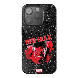 Keyscaper - Marvel Badge Black Bling Phone Case - Apple iPhone 15 - Red Hulk