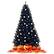 Alt View 19. Costway - 7.5Ft Hinged Artificial Christmas Tree Full Tree w/ Metal Stand - Black.