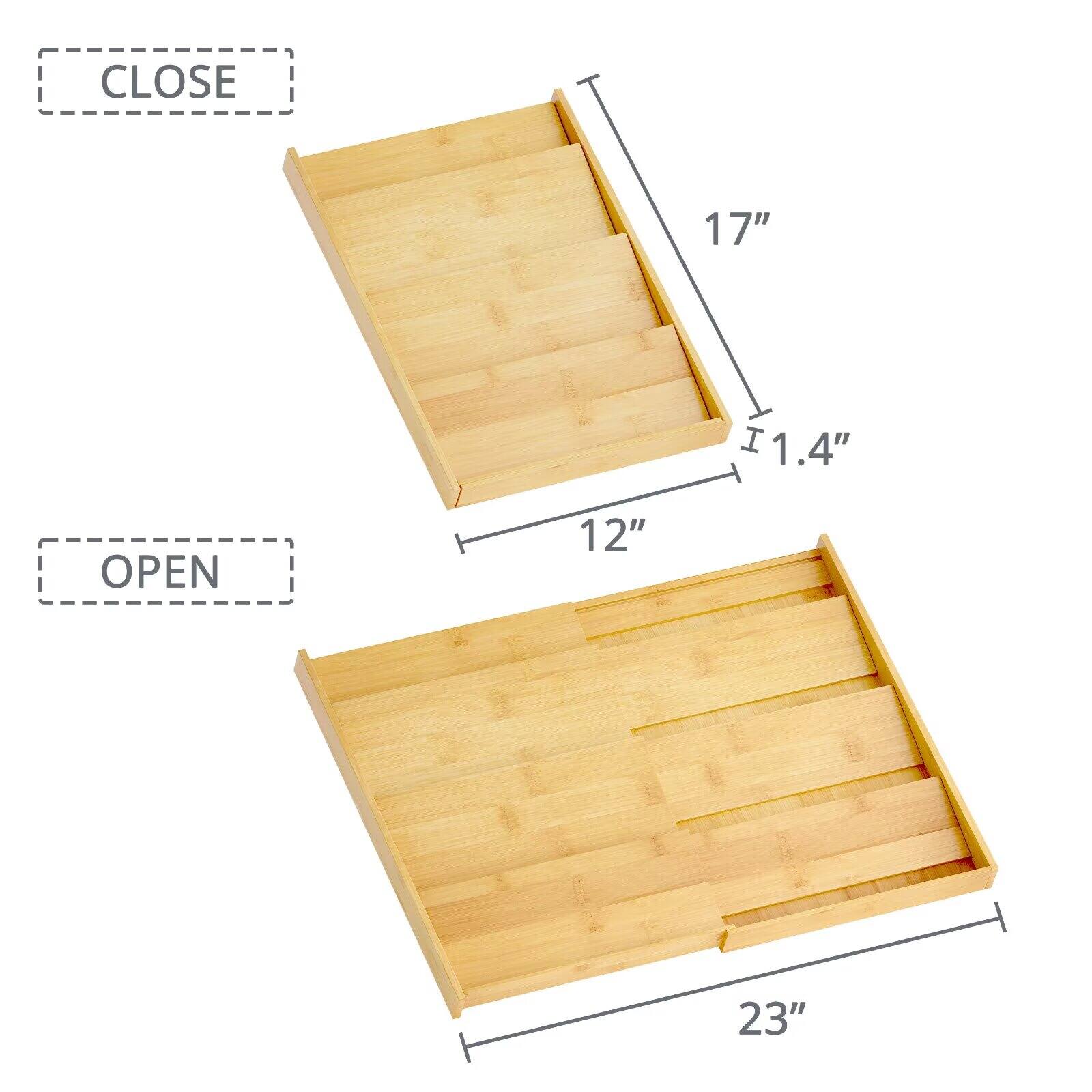 CLOSE 17" x 1.4" OPEN 12" x 23"