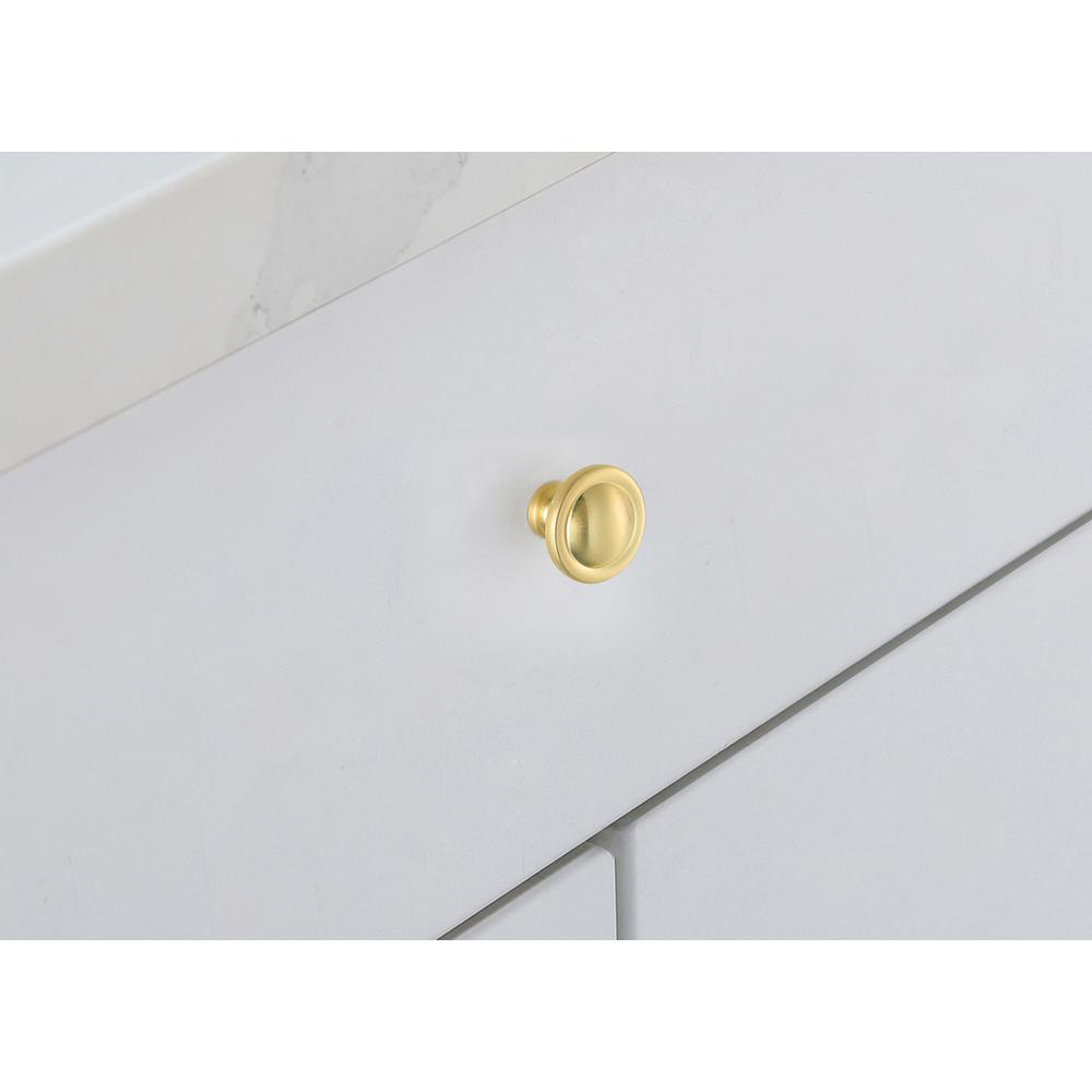 Alt View 1. Elegant Decor - Garlande 1.2" Diameter Brushed Gold Mushroom Knob Multipack (Set of 10) - Brushed Gold.