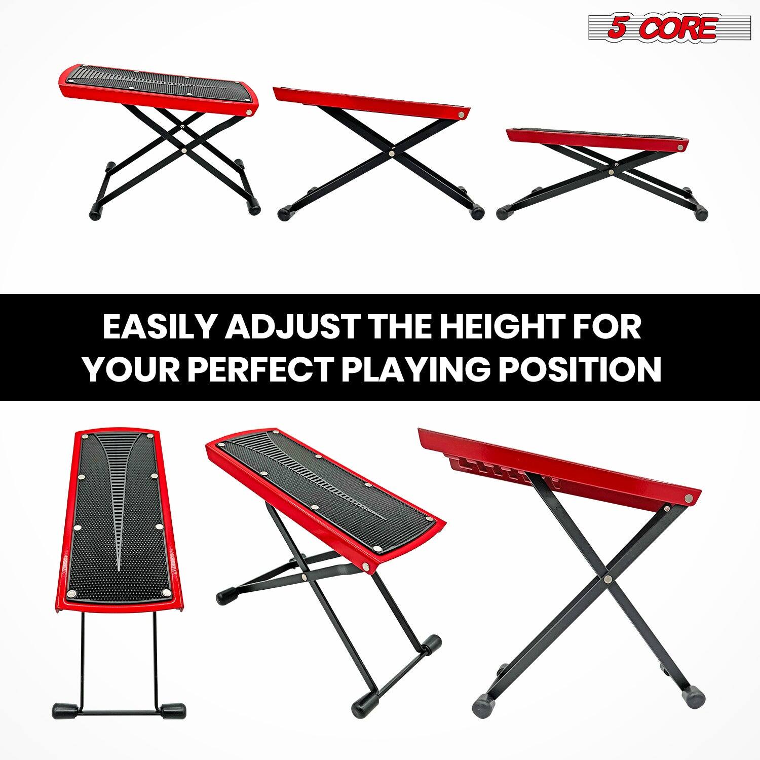 5 CORE, EASILY ADJUST THE HEIGHT FOR YOUR PERFECT PLAYING POSITION