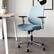 Front. Branch Furniture - Daily Chair – Office Chair with Swivel, Lumbar Support, Adjustable Arms, Sustainable & Comfortable Seating - Sky Blue.