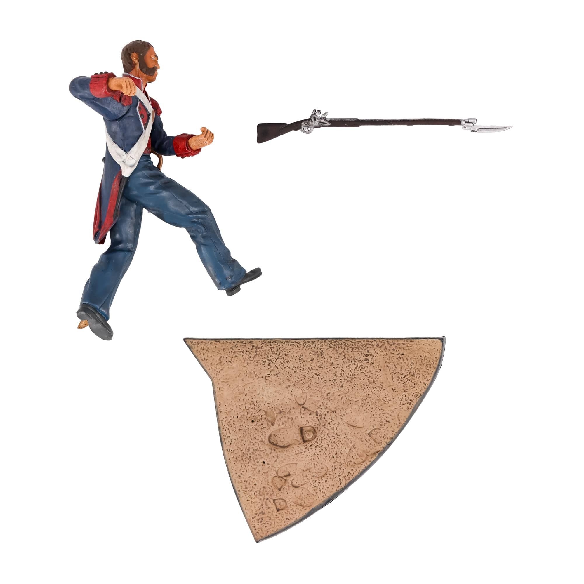 Alt View 2. Dragon Models - 1:24 Scale Historical Figures The Alamo Figure D Mexican Fusilier - Blue.