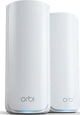 NETGEAR - Orbi 770 Series BE11000 Tri-Band Mesh Wi-Fi 7 System (2-pack) - White