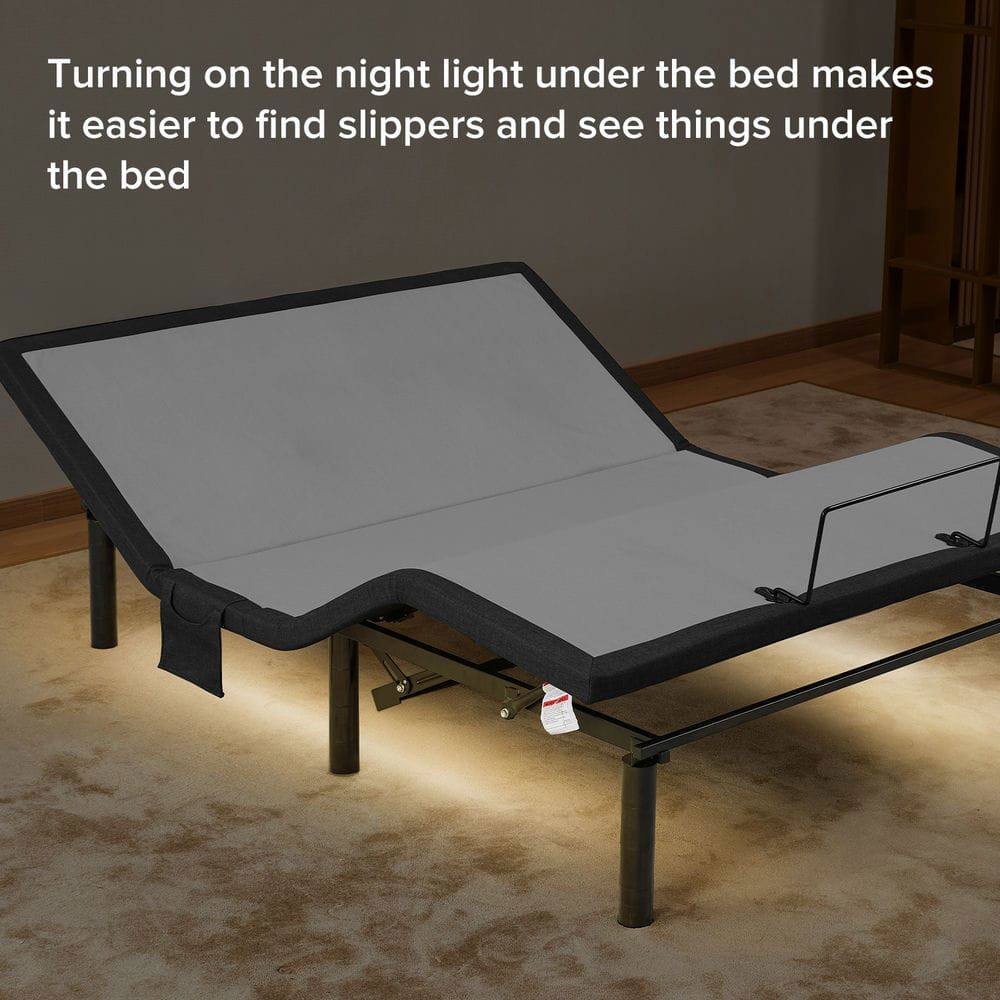 Turning on the night light under the bed makes it easier to find slippers and see things under the bed.
