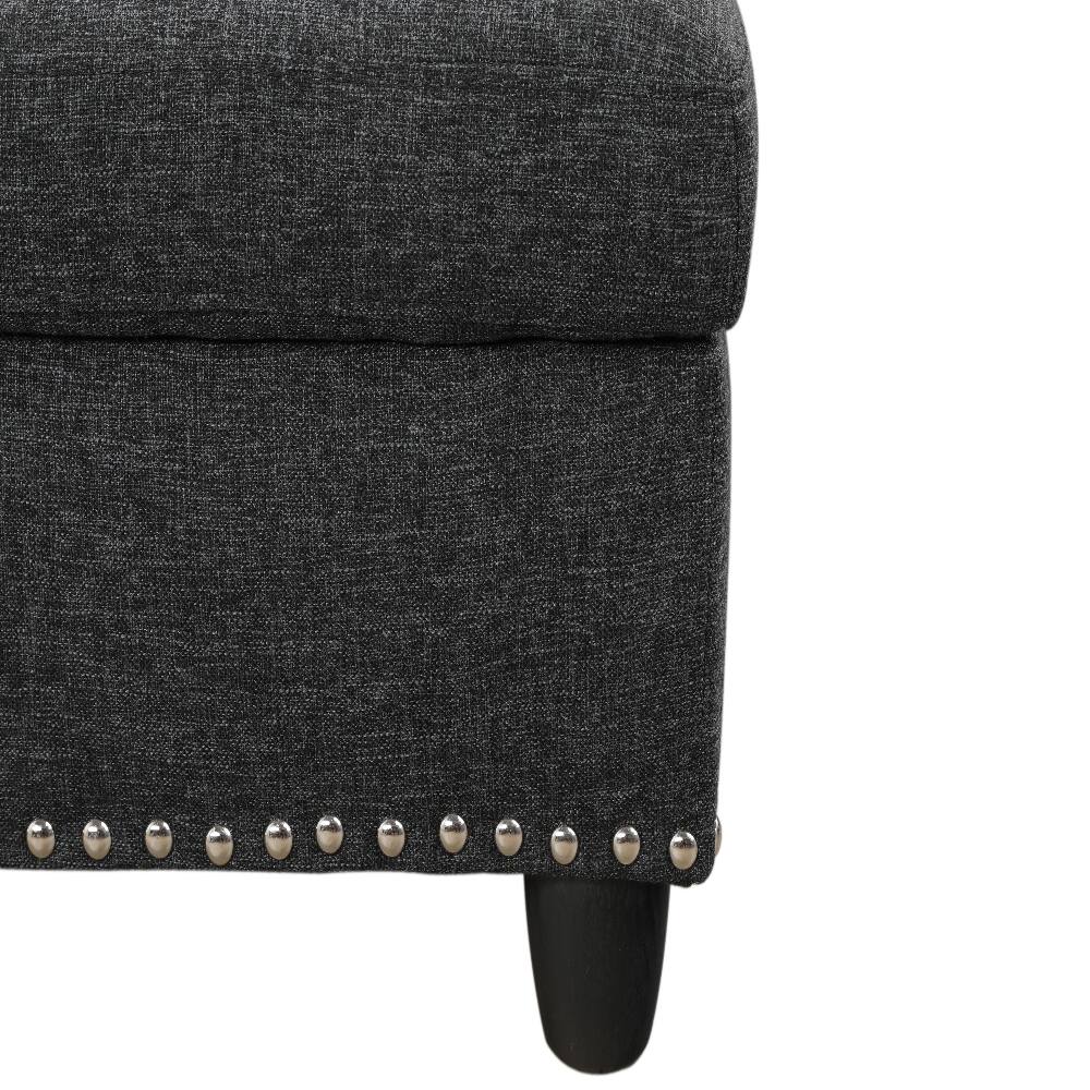 Alt View 6. Loheer - Loheer 98 Inch Left Hand Facing Sofa L-Shaped Sectional with Ottoman - Gray.