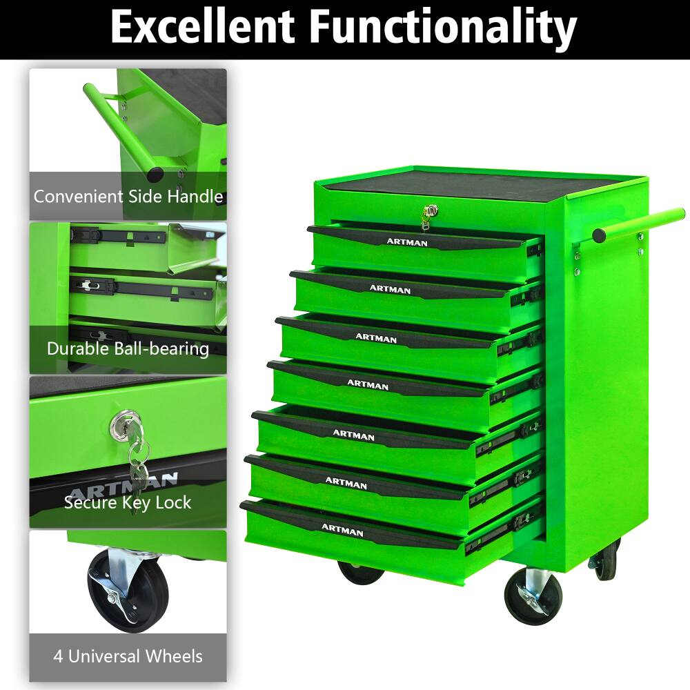 Excellent Functionality

- Convenient Side Handle
- Durable Ball-bearing
- Secure Key Lock
- 4 Universal Wheels