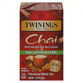 Twinings - Decaf Chai Tea - Case of 6 - 20 Bags
