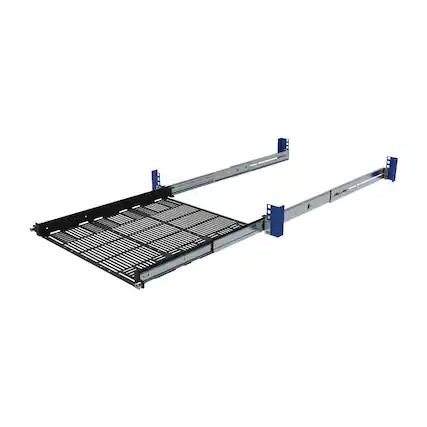 Front. RackSolutions - RackSolutions 1U Light Duty Sliding Laptop Shelf 18" Depth - Ideal for Server Racks - Black.