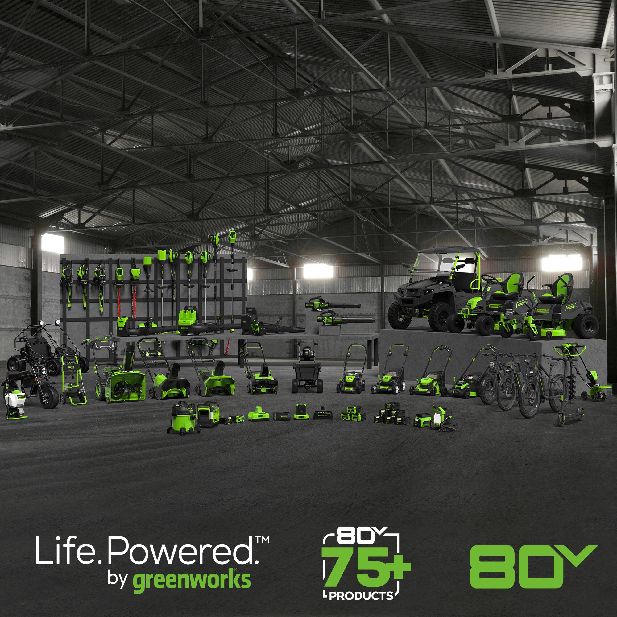 Life. Powered.™ by greenworks

80Y 75+ PRODUCTS