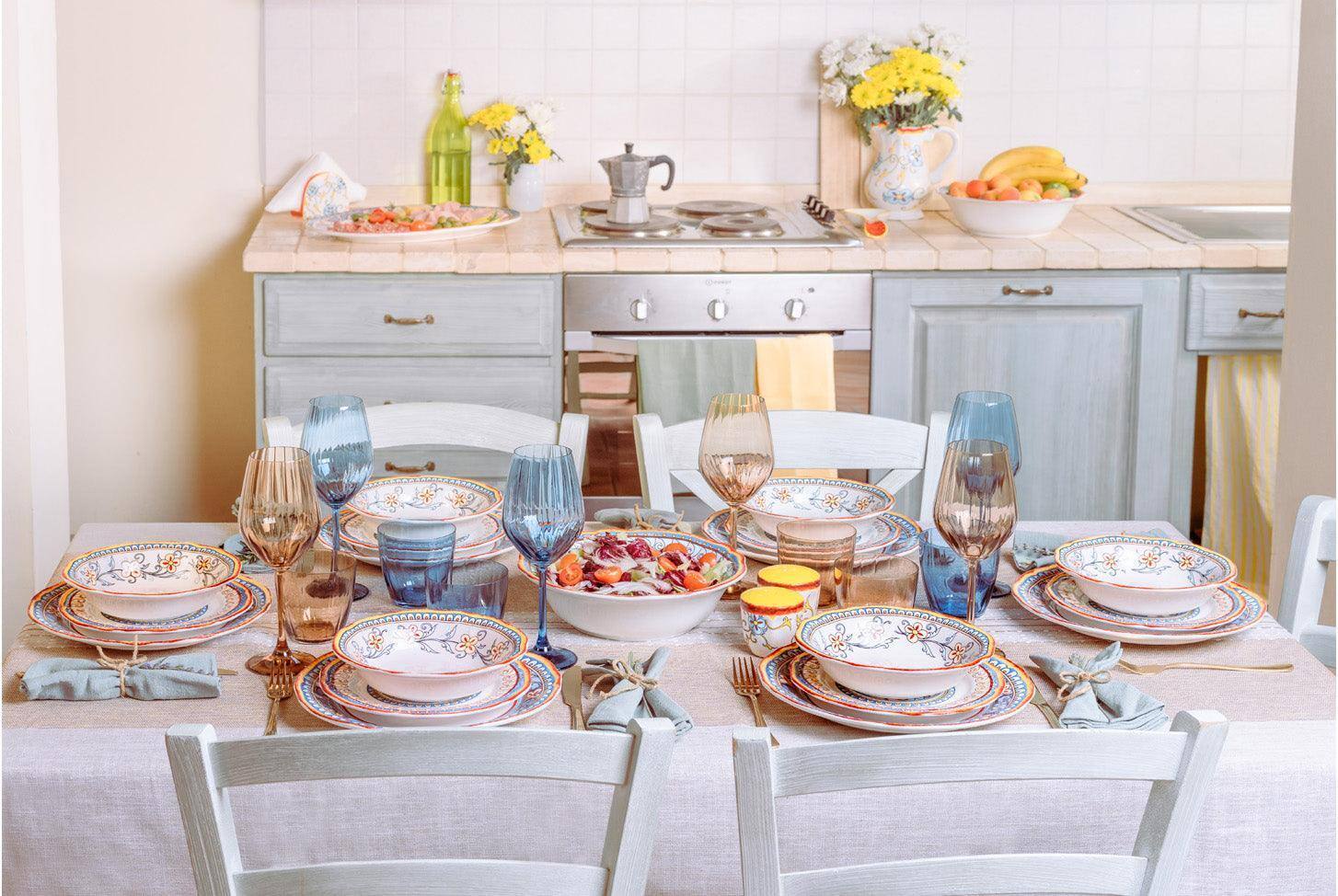 Alt View 1. Euro Ceramica Home - Duomo 10" Serving Bowl - gold.