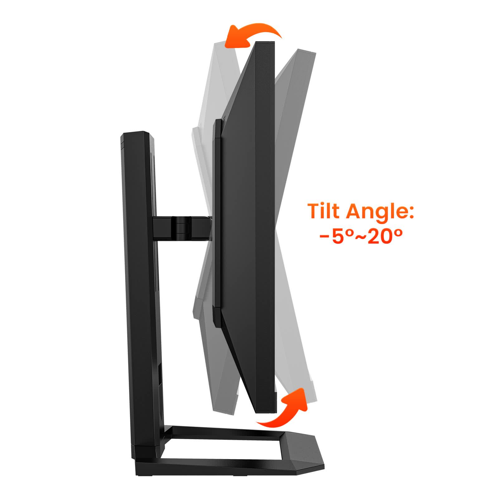 Tilt Angle: -5° to 20°