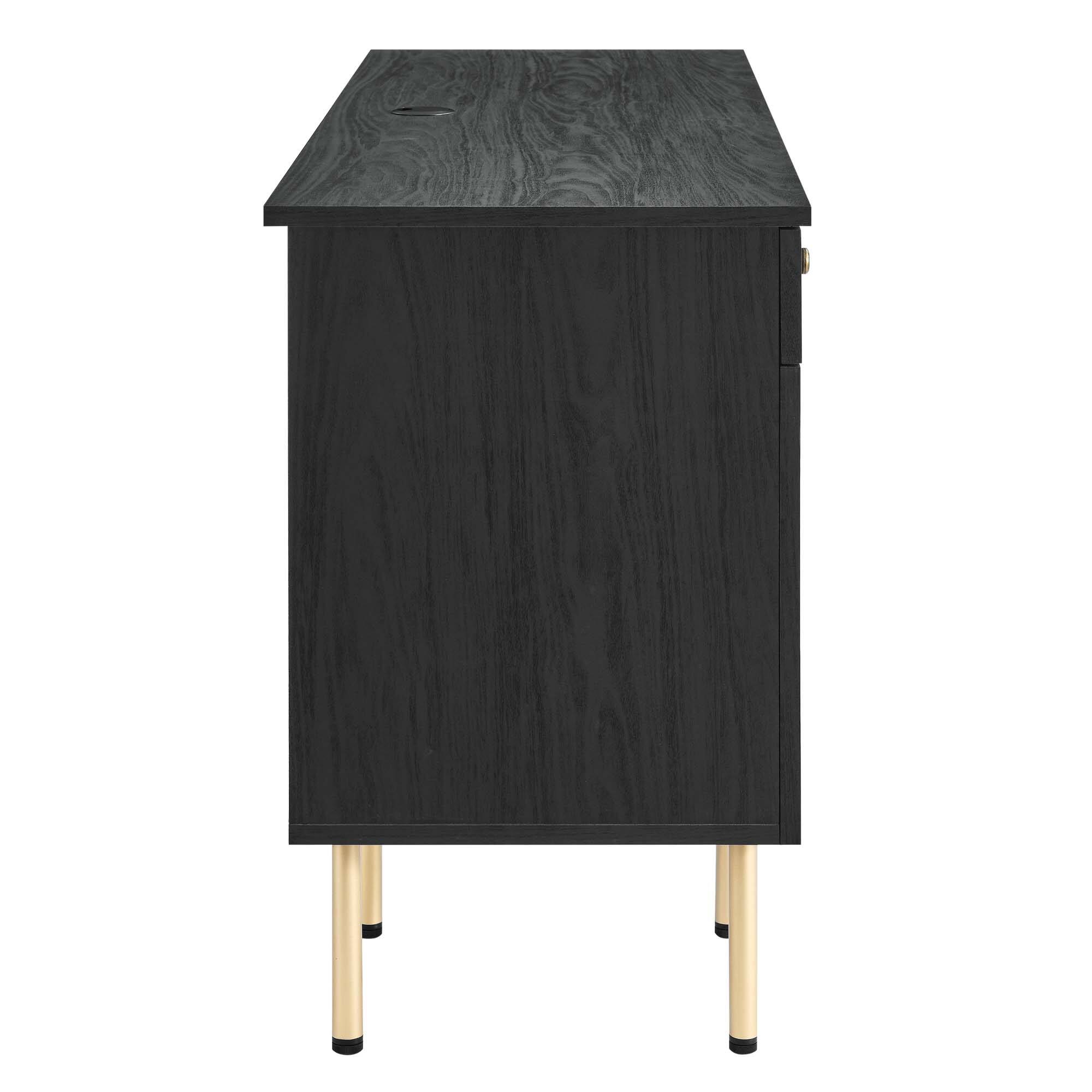 Alt View 1. Modway - Chaucer Office Desk by Modway - Black.