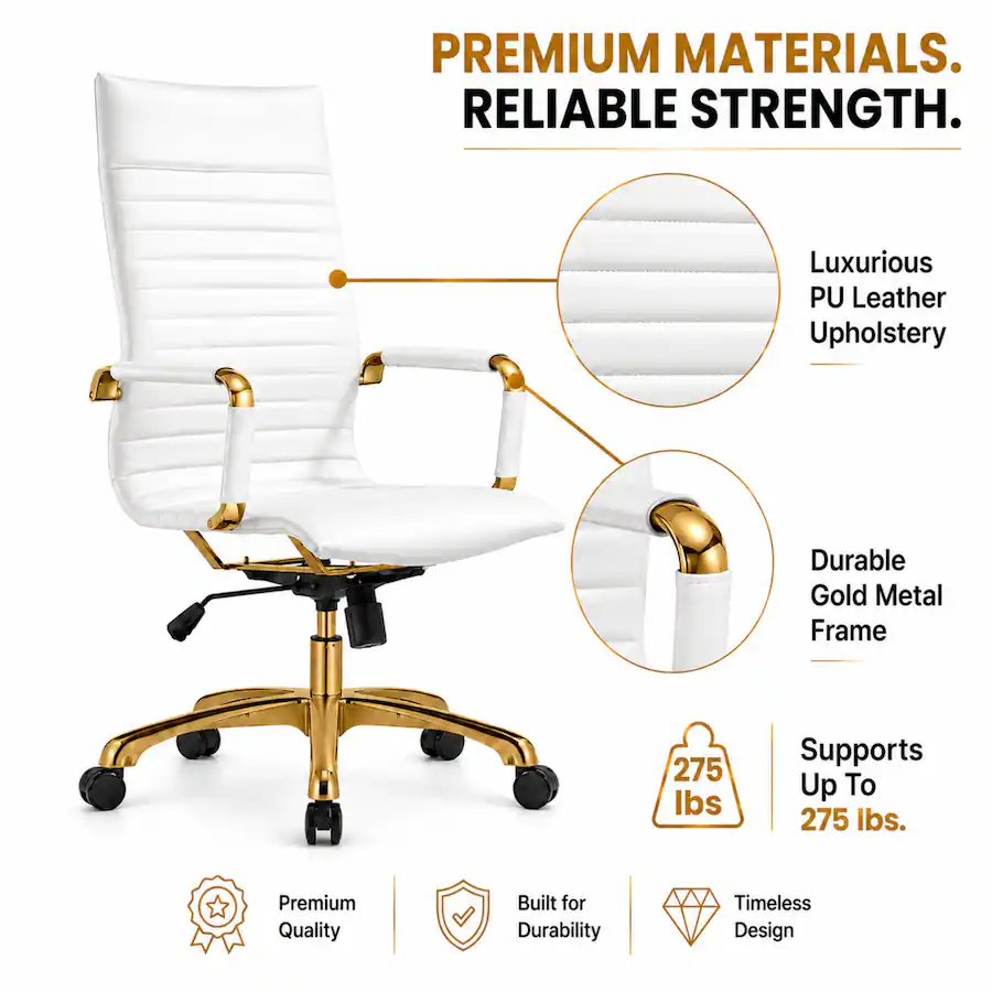 Combining Using A Ten Frame LeisureMod Harris Set of 6 Ergonomic High Back Leather Upholstered ...