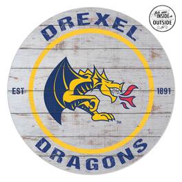 Jardine - Drexel Dragons 20'' x 20'' Indoor/Outdoor Weathered Circle Sign - White