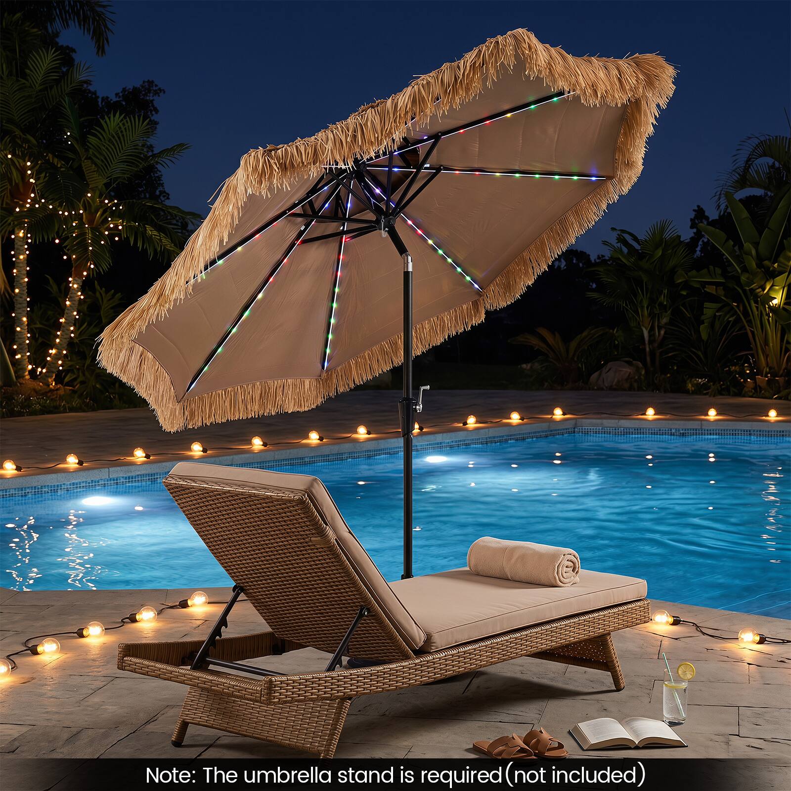 Note: The umbrella stand is required (not included)