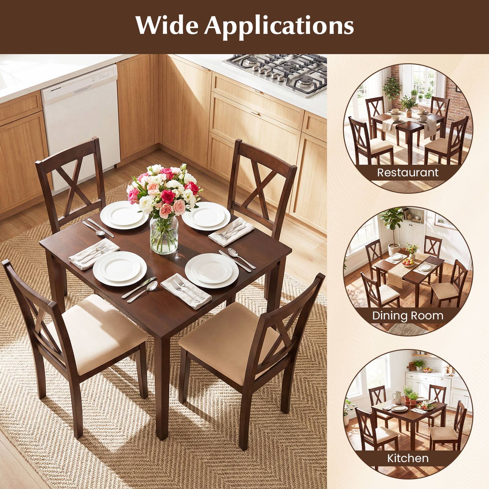 Wide Applications

Restaurant  
Dining Room  
Kitchen