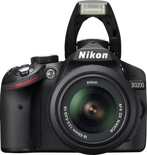 Nikon D3200 24.2 MP CMOS Digital SLR Camera with 18-55mm and 55-200mm VR DX  Zoom Lenses Bundle