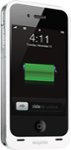 Front Standard. mophie - Juice Pack Air Charging Case for Apple iPhone 4 - White.