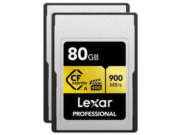 Lexar - Gold Series Professional 80GB CFexpress Type-A Memory Card, 2-Pack