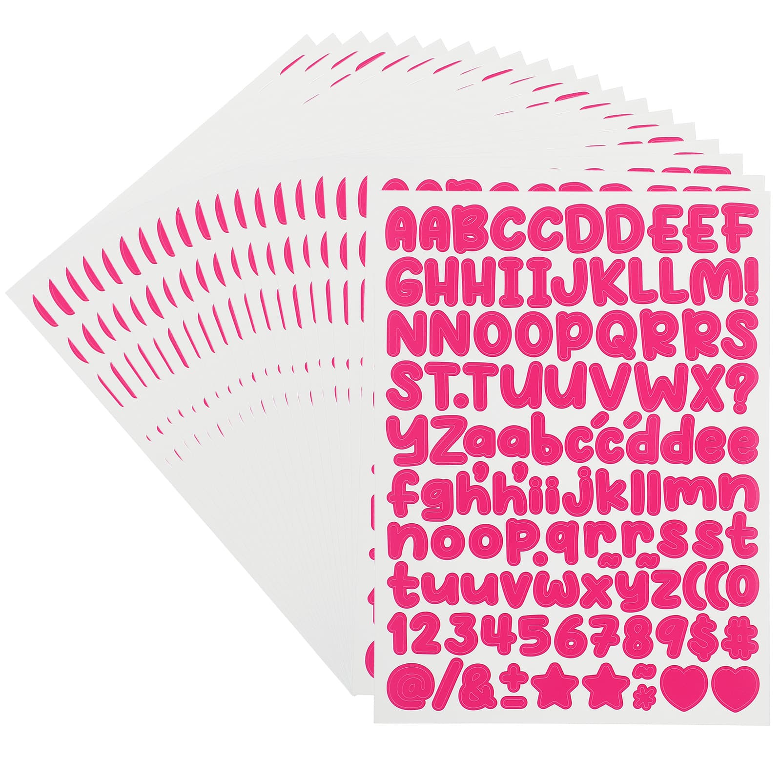 "Unique Bargains - 30 Sheets Letter Stickers, 3360pcs 1/2"" Vinyl Letter/Number Stickers for Mailbox, Poster Board, Scrapbooking, Bottle - Pink" price history on PriceWatchPro