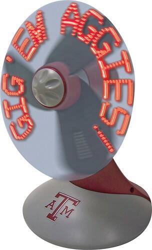 Angle Standard. Champion Treasures - Texas A&M Light-Up Desk Fan.