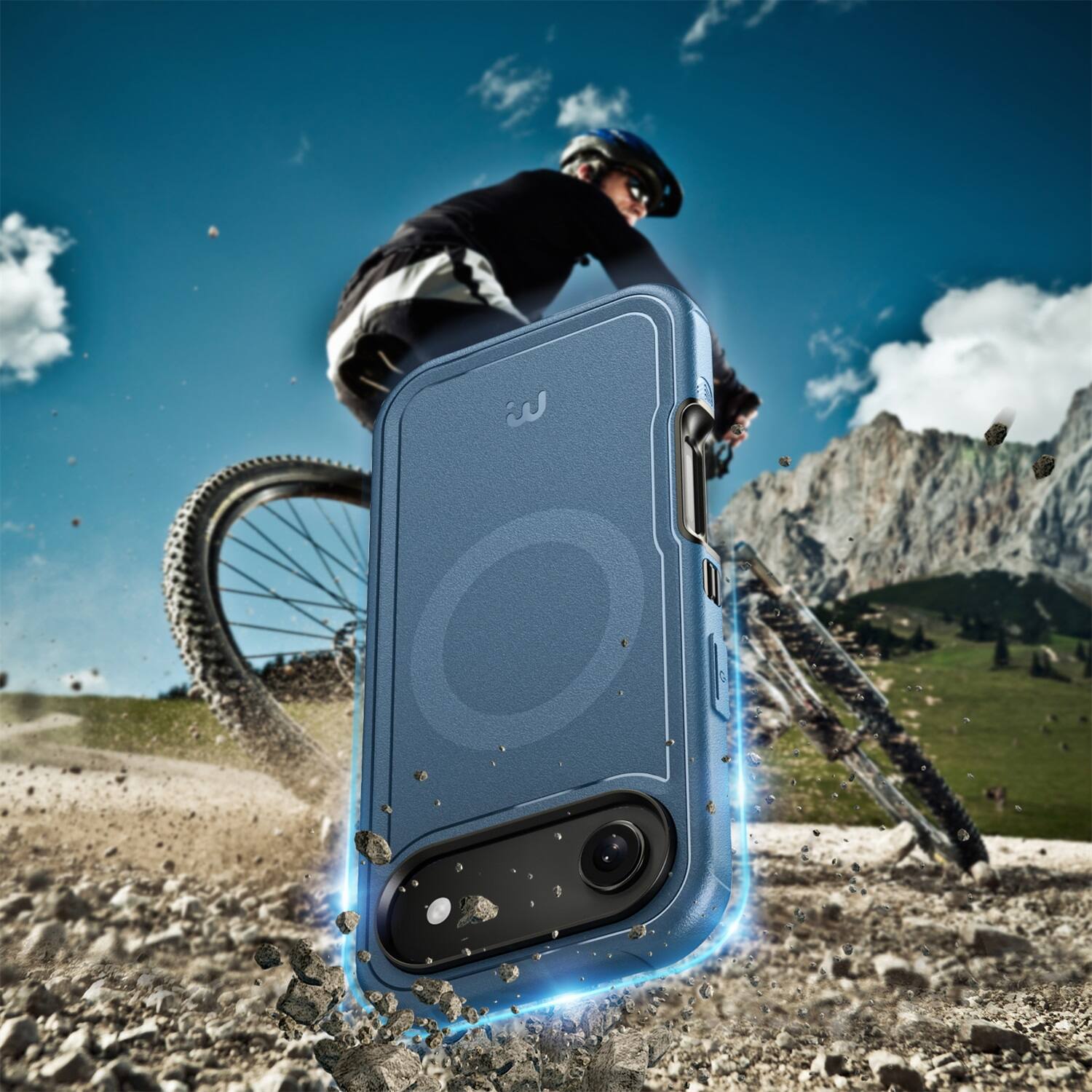 Alt View 3. Mybat Pro - MyBat Pro Maverick Series Rogue Edition MagSafe Case for Apple iPhone Air 6.5''- Blue - Blue.