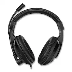Front. Adesso - Adesso XTREAMH5 Xtream H5 Binaural Over The Head Multimedia Headset with Mic - Black - Black.