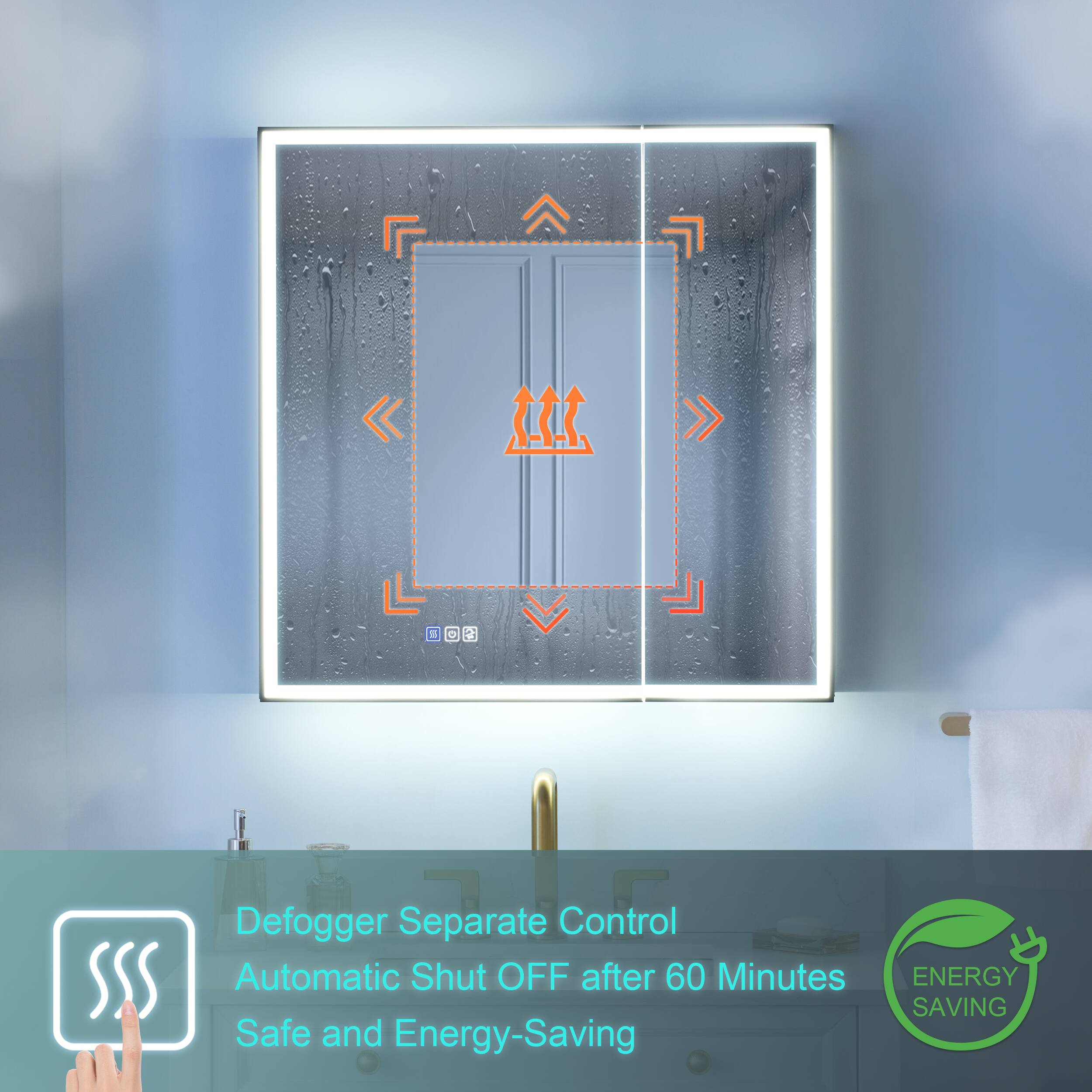 Defogger Separate Control  
Automatic Shut OFF after 60 Minutes  
Safe and Energy-Saving