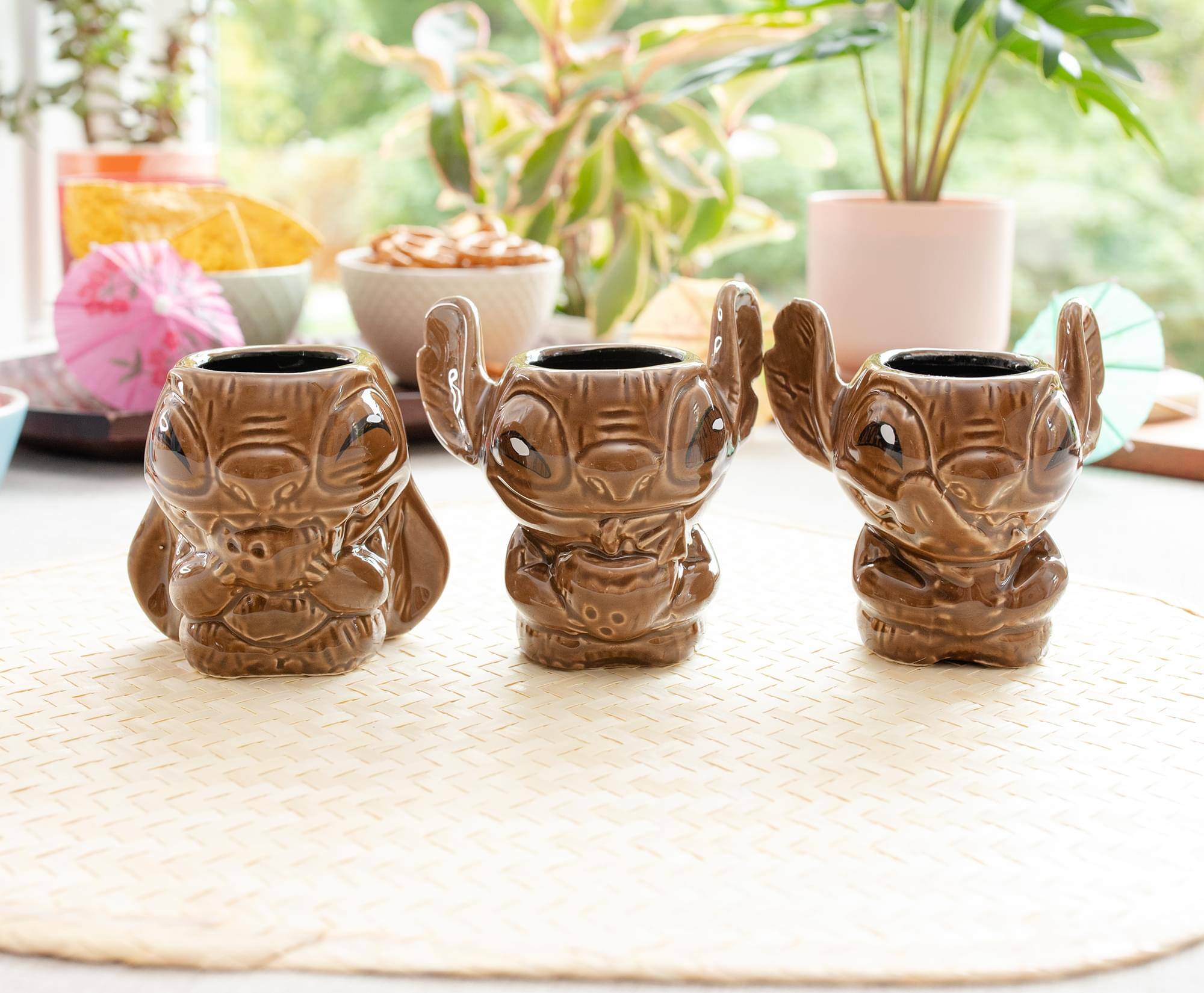 Alt View 3. Disney - Geeki Tikis Disney Lilo & Stitch Coconut Craving Stitch Mini Muglets 3-Pack - Brown.